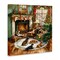 Stupell Industries Dogs Around Christmas Fireplace Canvas, design by LSR Design Studio